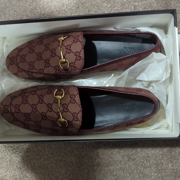 Gucci Monogram Loafers Sahara 40.5 - Picture 2 of 6